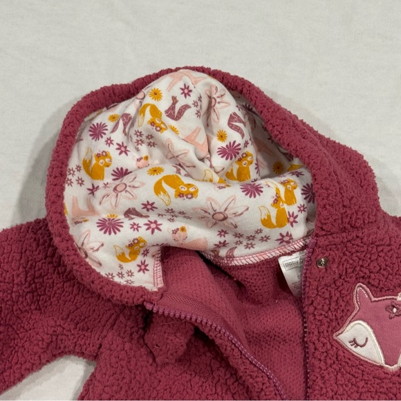 ❤️4 for $20❤️ Baby Gear Pink Fleece Onesie Size 6-9 Months - Picture 8 of 11